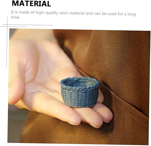 Miniatura 7 de CIYODO 6 piezas de manualidades de casa de muñecas fiestas cumpleaños cestas naturales manualidades mimbre hadas verduras recuerdos vivos regalos