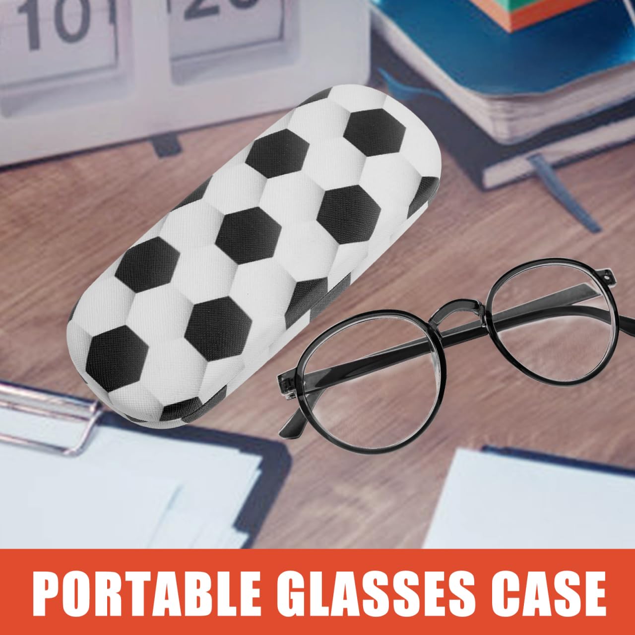 FOMIYES Funda rígida para gafas para niños con divertido patrón de baloncesto protector de almacenamiento de gafas con paño de limpieza para niños