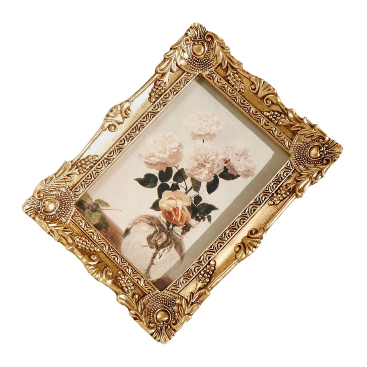 Cadre photo vintage doré pour embellir un mur de salon vide