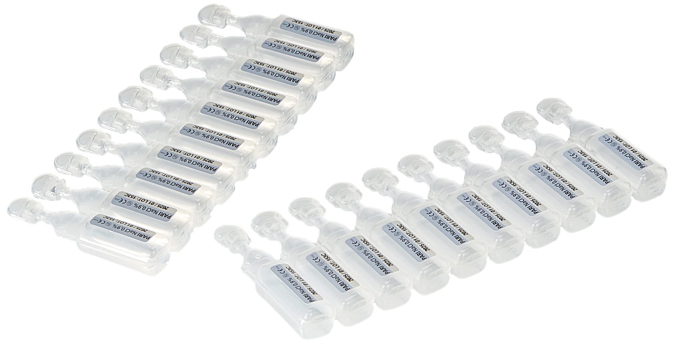 PARI NaCl Inhalationslösung, 2 x 60 Stück | 2er Pack & 023G3510 COMPACT2 Year Pack, 100 g