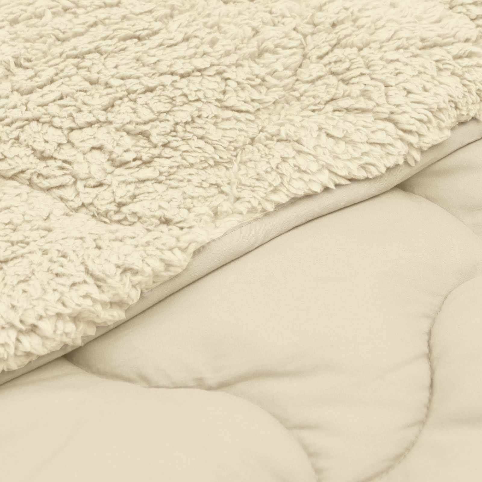 Piumone invernale color crema, 240 x 260 cm, in microfibra, pile, traspirante, durevole, lavabile, per camera da letto, per tutto l'anno, design morbido, adatto per chi soffre di allergie