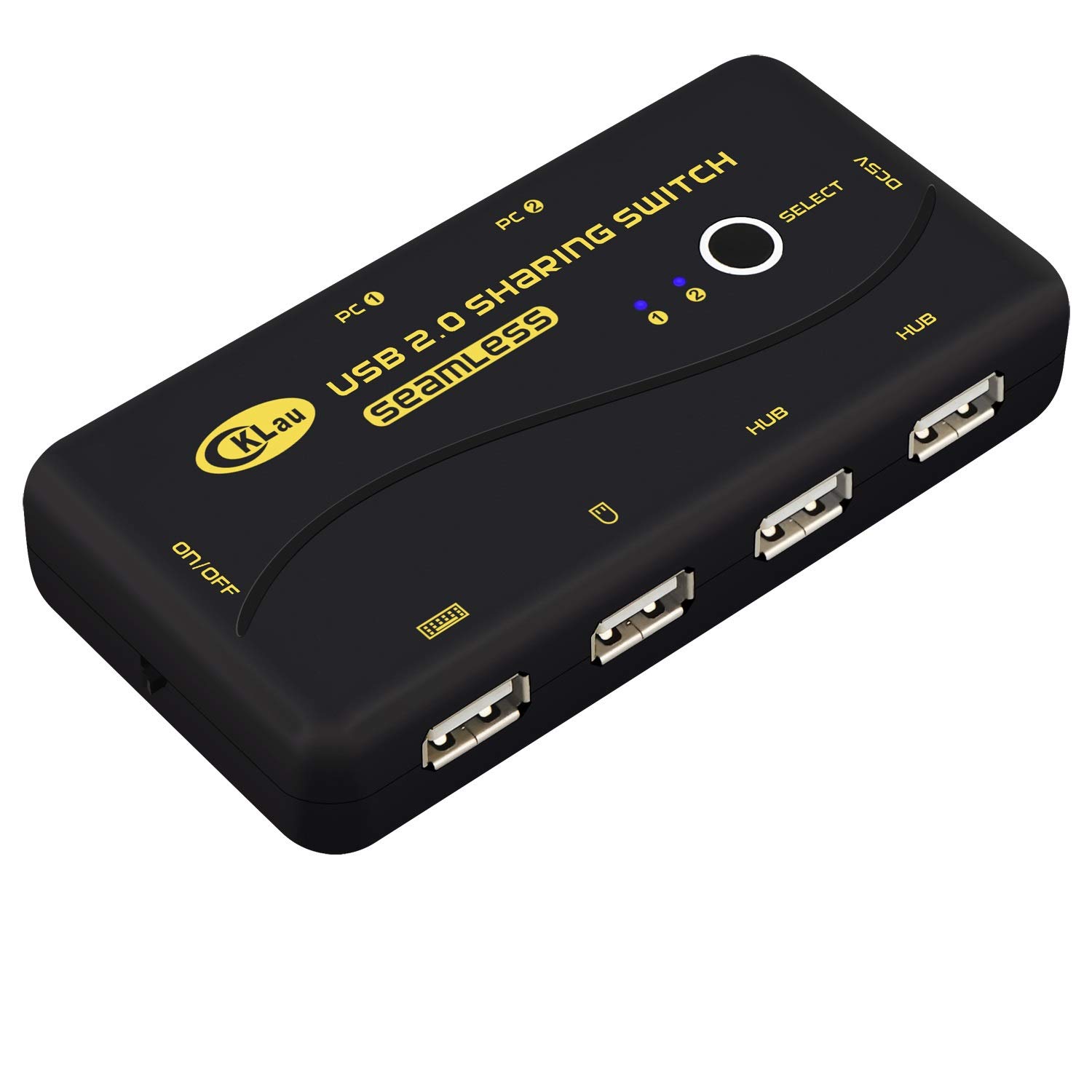 Amazon.com: CKLau Seamless USB Switch 2 Computers Sharing 4 USB Devices ...