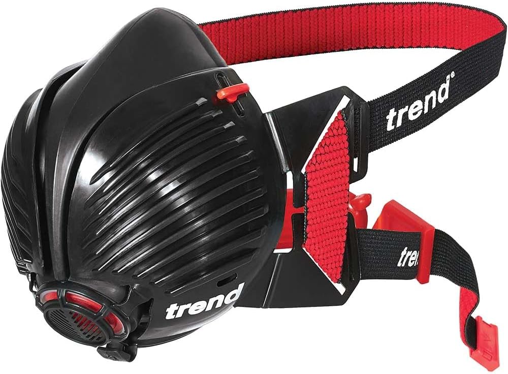 Trend Air Stealth P3 Dust Mask Respirator, Small/Medium, Replaceable HEPAC Filters, Comfortable Design for All-Day Use, 99.99% Filtration Efficiency, STEALTH/SM