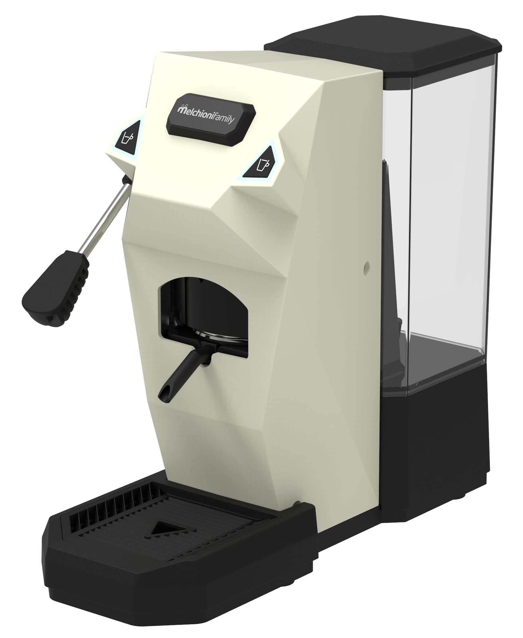 Melchioni Family | CIALDINA Macchina Caffè Espresso compatibile con Cialde E.S.E., 15 Bar, Serbatoio 1L, 2 Pulsanti Espresso e Lungo, Pompa Italiana, 550W