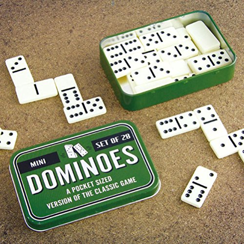 Paladone Mini Pocket Sized Dominoes Travel Game - Set of 28 Dominoes