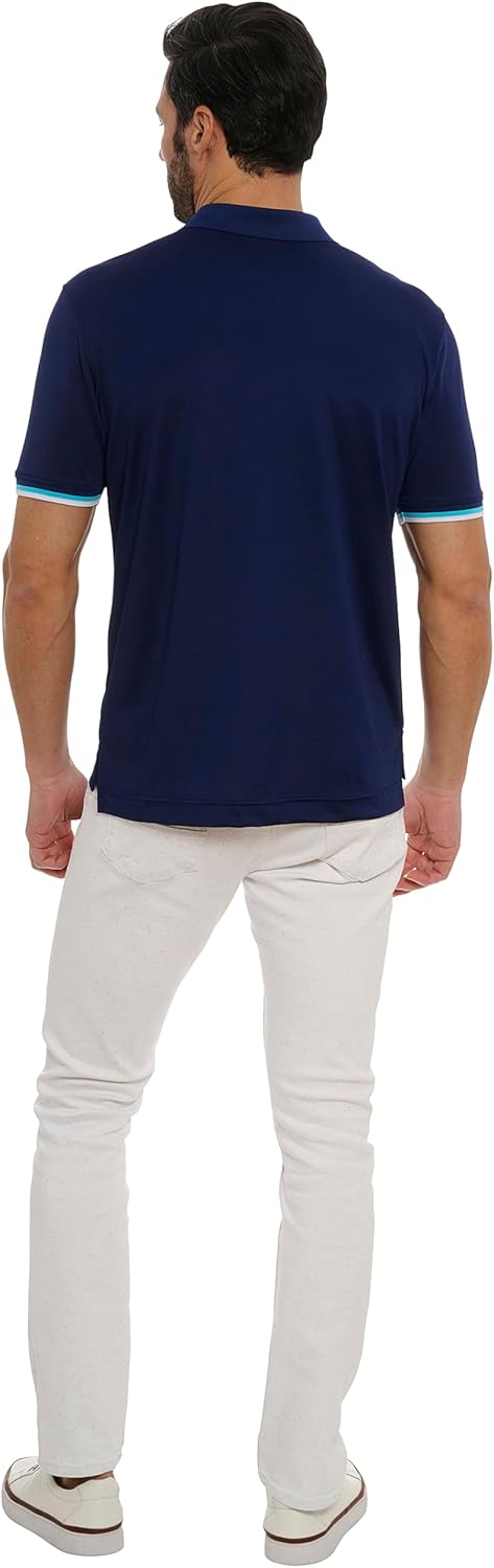 Robert Graham Mens Skull Dice Short Sleeve Knit Polo - Image 4