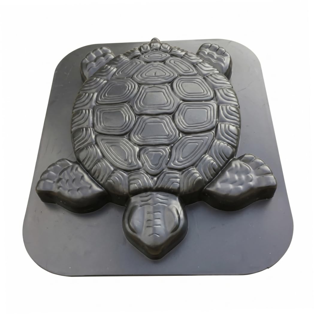 Bemonew Concrete Molds Stepping Stone Molds for Concrete, Reusable Turtle Stepping Stones, Plastic DIY Paving for Garden Patio Sidewalk