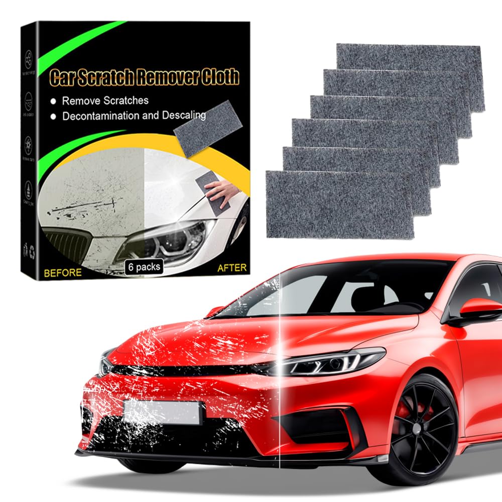 YAUNJI Nano Sparkle Cloth Car Scratch Remover, 2025 New NanoSparkle Cloth for Car Deep Scratches, Magic Clothes Easily Removes Light Scratches for All Vehicle Colors (6 PCS)