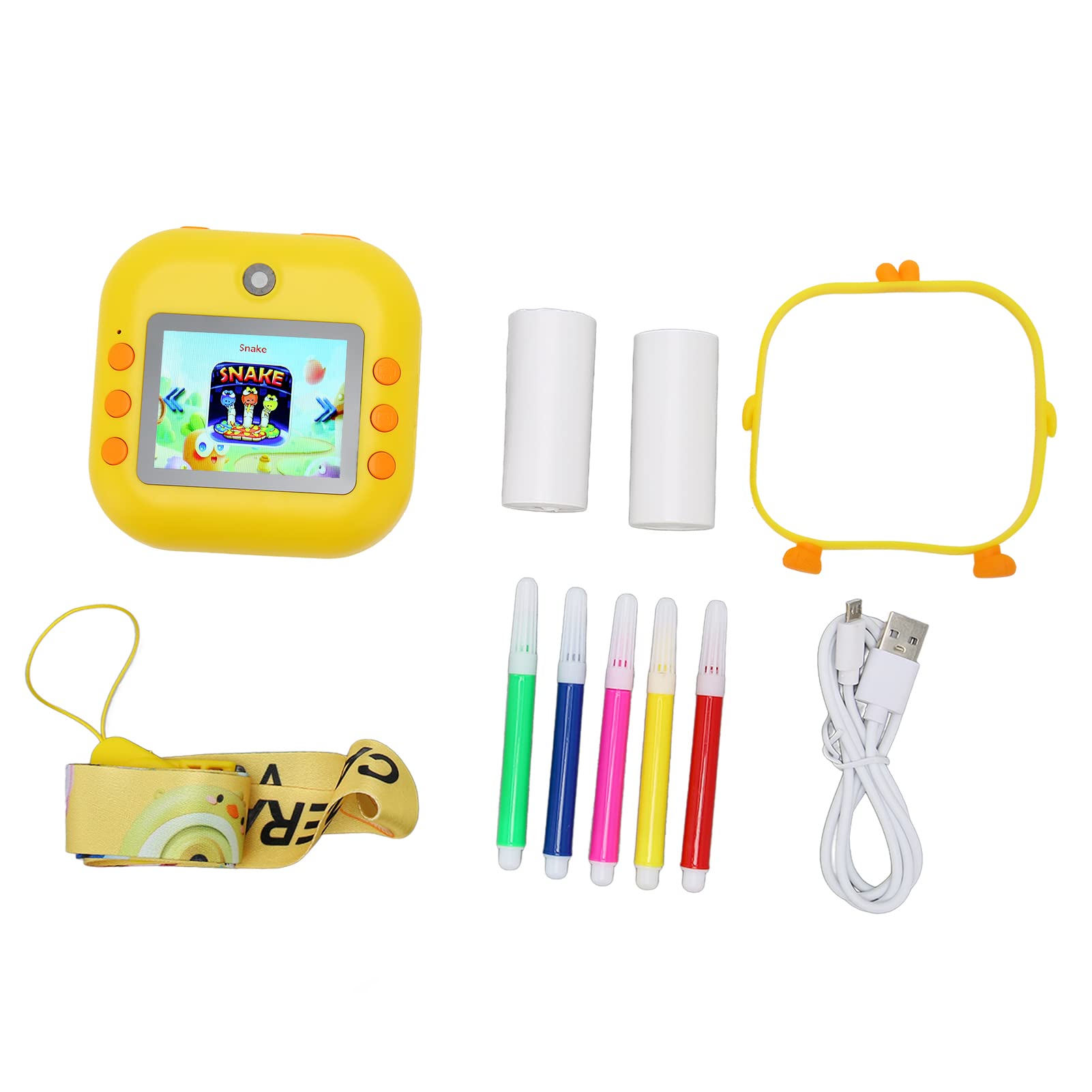Tyenaza Instant Print Camera, 2.4 Inch Screen, 48MP Video, 1080P, 8X Digital Zoom, Thermal Printing, Digital Camera for Kids (Yellow)-picture-32