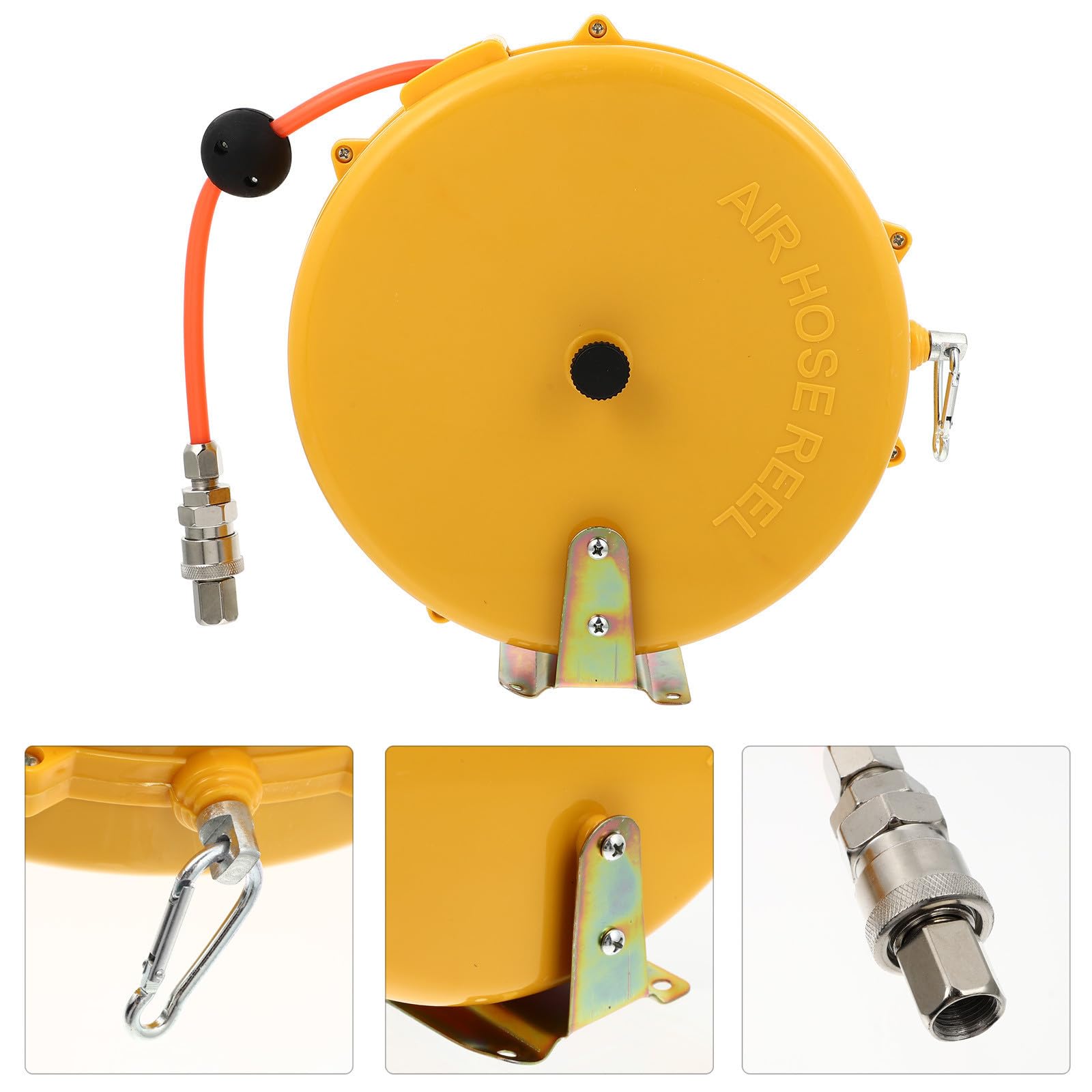 Avvolgitubo Aria Retrattile Automatico per Officine e Casa, Struttura Compatta in Abs e Lega, Resistente a Temperature Alte e Basse, Leggero e Compatto