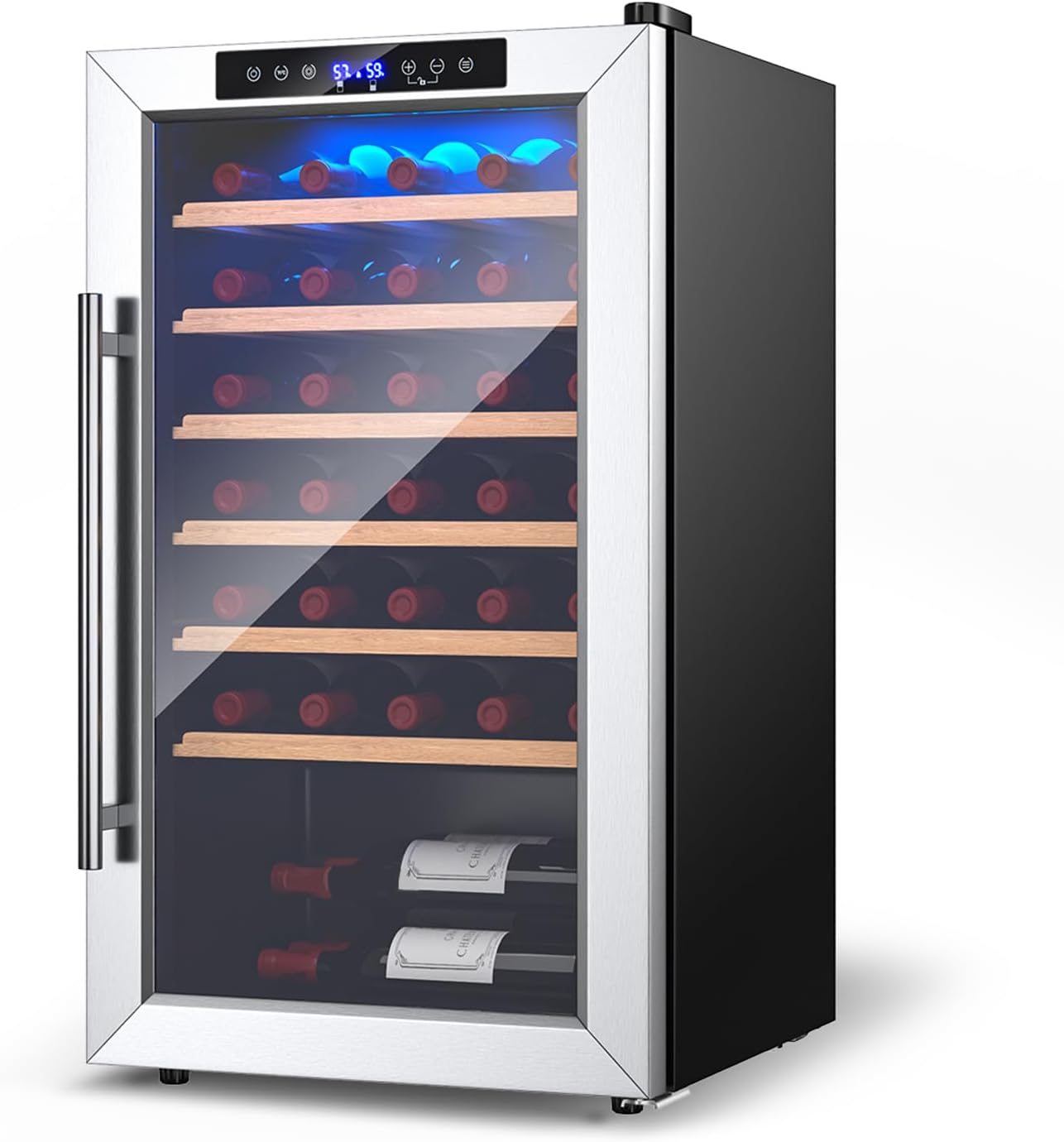 KOTEK 33 Bottle Wine Fridge, Freestanding or Under Counter