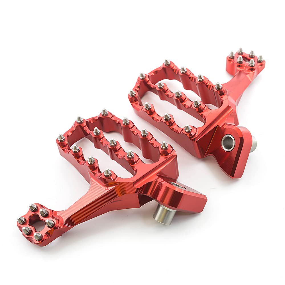 Repose-pieds Passager Pour Moto Cross YZ WR 65 85 125 250 450 - Pédales Antidérapantes - Couleurs Noir, Rouge, Bleu - 7
