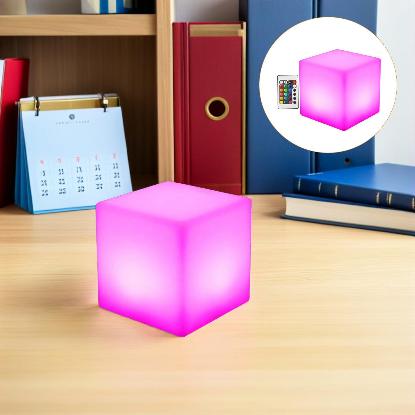 Holibanna LED Würfellampe 10cm Quadratisch aus Pe Material USB Aufladbar 16 Farben Vielseitige Außenleuchte und Dekorationslicht für Terrasse und Garten Zufällige Farbe