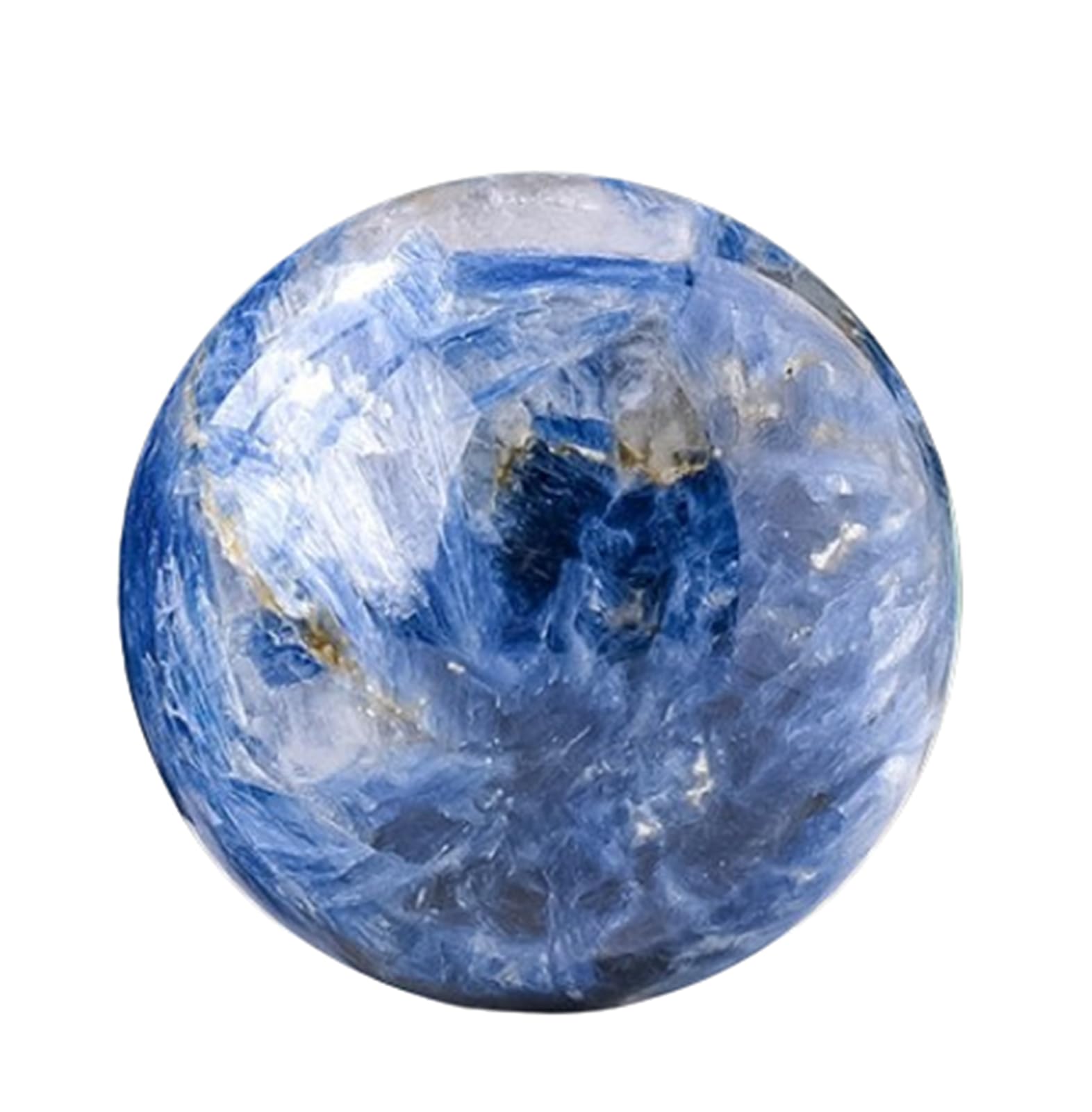 AUOQKQUT Kyanite Ball Crystal Ornaments Room Decor Gemstone Sphere Stones Collectible Stone Home Desktop Decoration,55~60mm