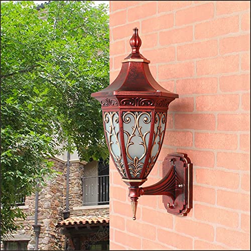 Applique d'extérieur étanche E27 lanterne murale en verre pour escalier