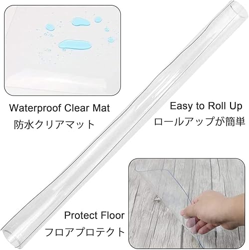 Miniatura 9 de Protector transparente para el suelo de la cocina, antideslizante, impermeable, transparente, para proteger la alfombra de pasillo largapelo bajo de