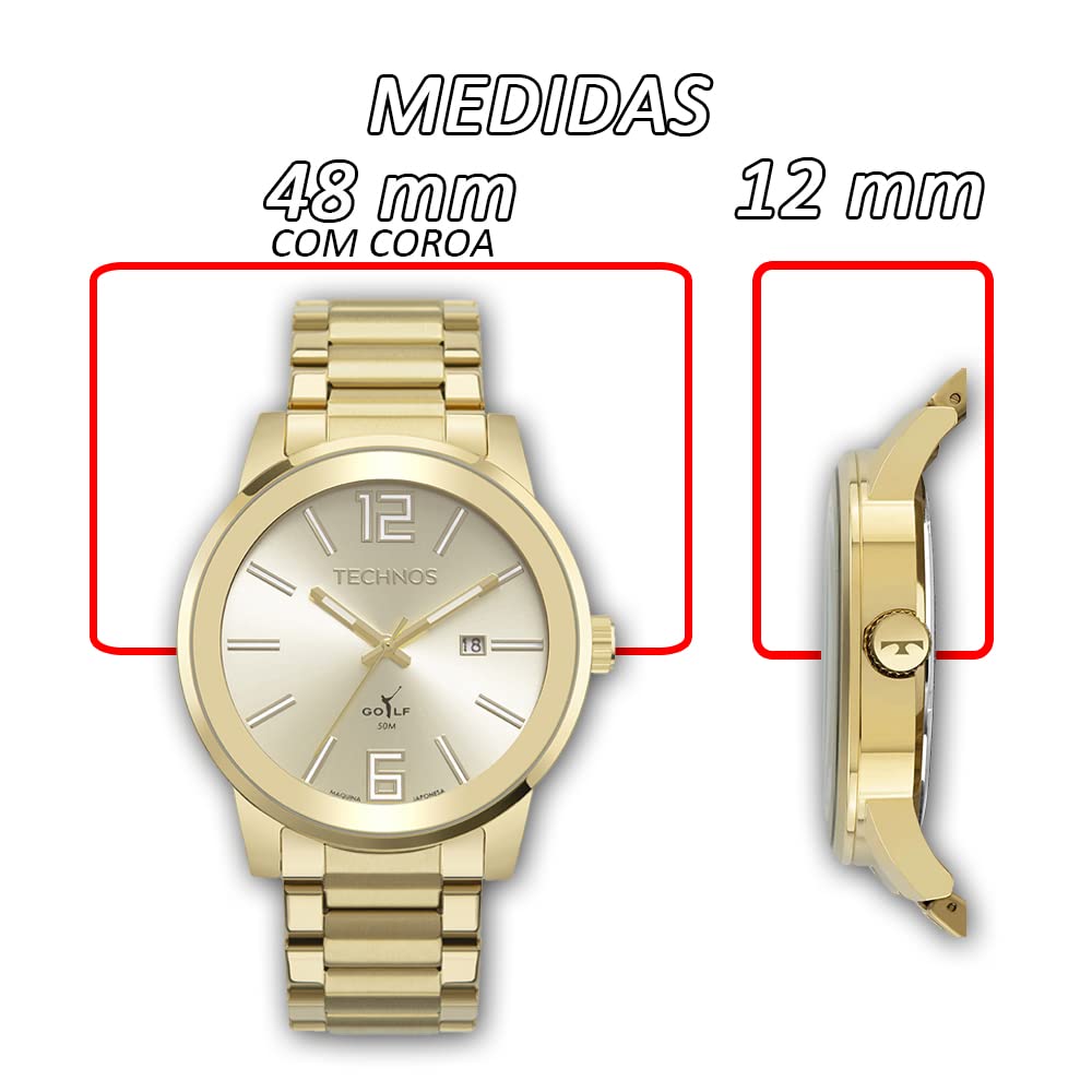 Relógio Technos Masculino Golf Dourado – 2115MXC/1D em promoção! Veja a oferta e mais achadinhos de Relógios de pulso 5 Hoje é o melhor dia para comprar Relógio Technos Masculino Golf Dourado – 2115MXC/1D com aquele preço maroto! Promoção! Aproveite a oferta! 5