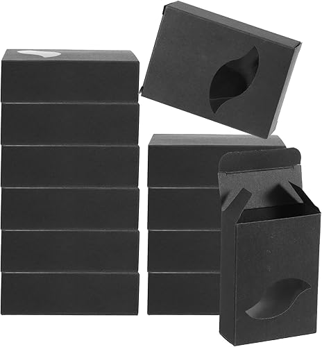 Miniatura 1 de PATIKIL Caja de jabón de papel de 4 x 3 x 1 pulgadas con ventana, paquete de 30 cajas de jabón caseras para regalos de hojas, cajas de embalaje para