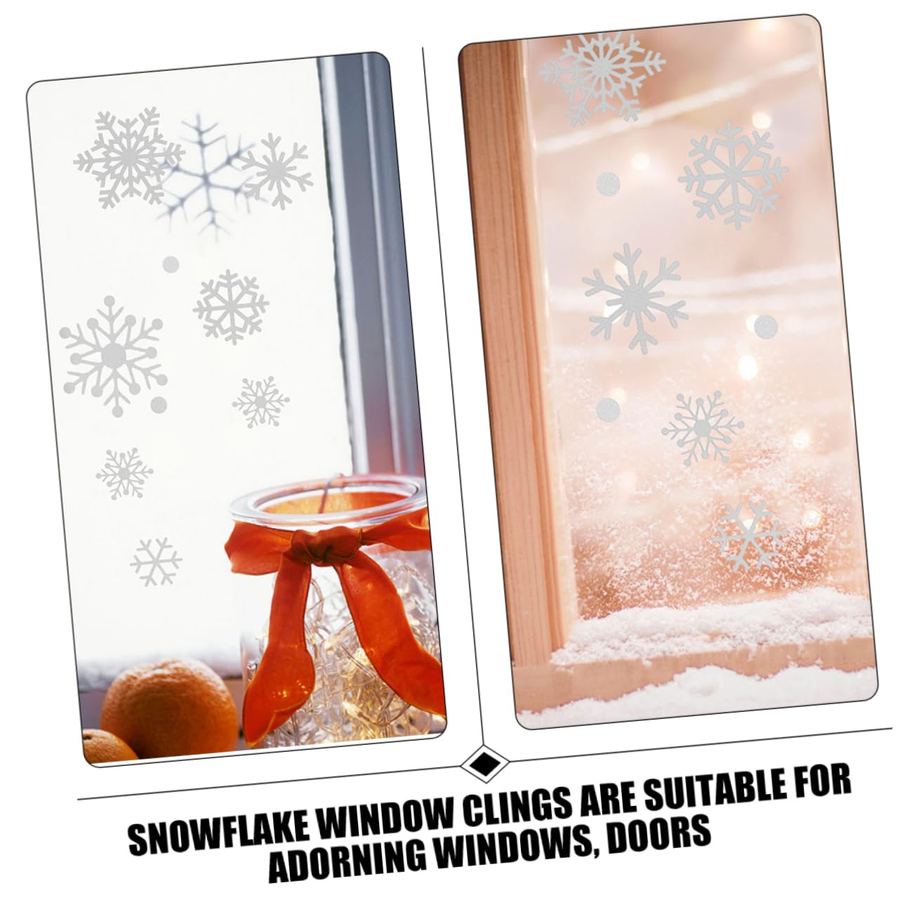 Decoraciones De Navidad Para Ventanas 5 Hojas De Pegatinas De De Nieve Diseño Elegante