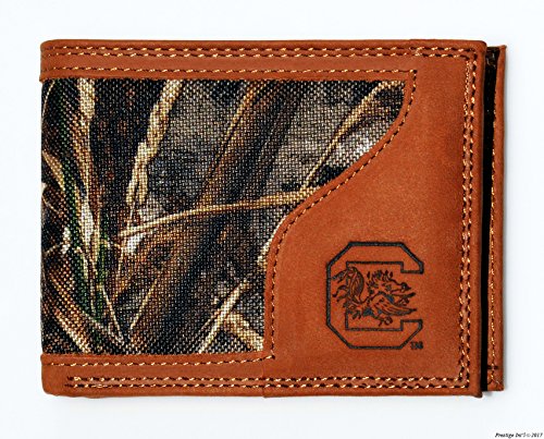 ZEP-PRO South Carolina Fighting Gamecocks Bifold Realtree Max-5 Camo & Leather Wallet USC NCAA