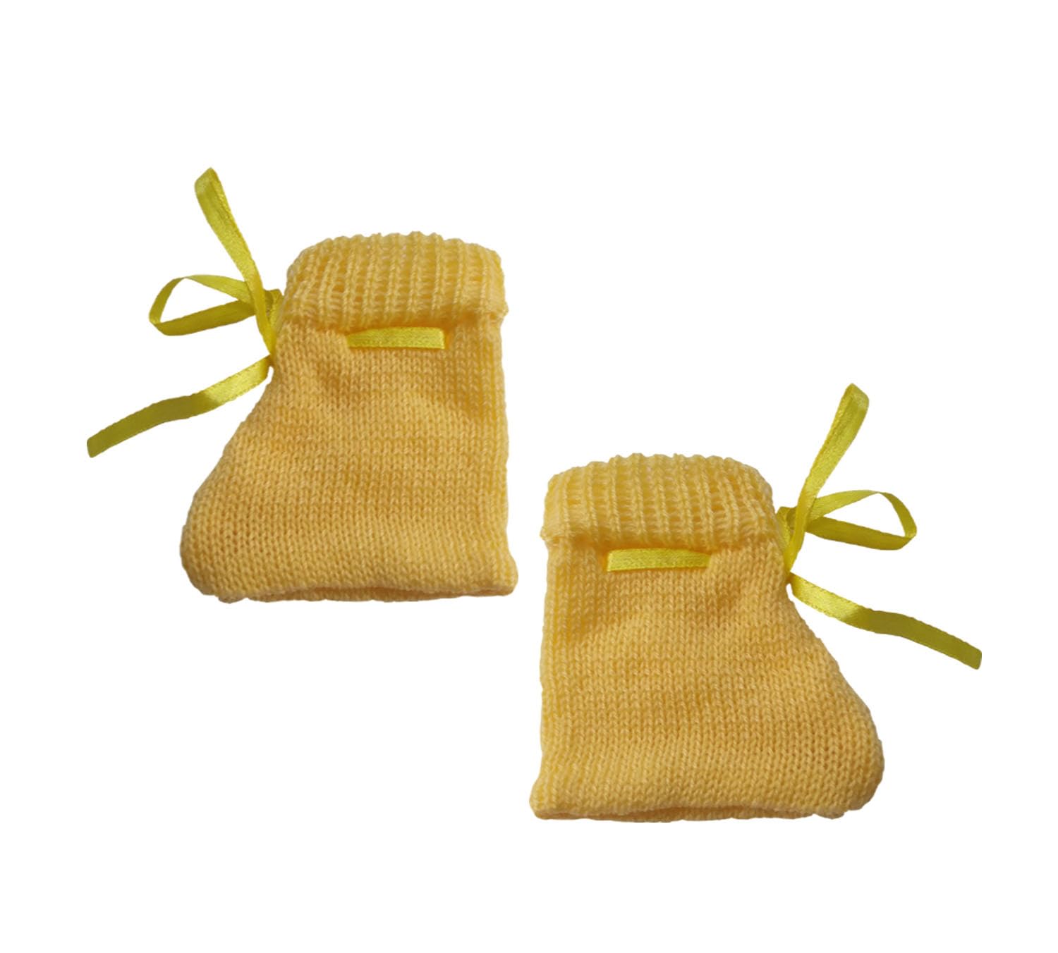 KIDSKA Kids Wool V Neck Sweater with Cap and Pair of Booties Infants Woollen Set/Babies Woolen Sweater(Yellow, 2 to 6 Months) 3 Pcs Set - Image 2 thumbnail