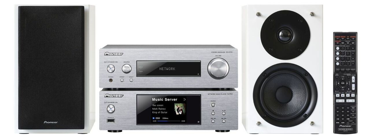 Pioneer P2 W Chaine compacte (Récepteur Stéréo, Lecteur réseau, 2 x 75 W, Direct Energy HD Amplificateur, Wi-FI, Bluetooth) Argent/Blanc - Les Beatles, Paul McCartney, John Lennon, RIngo Starr, George Harrison Pioneer P2 W Chaine compacte (Récepteur Stéréo, Lecteur réseau, 2 x 75 W, Direct Energy HD Amplificateur, Wi-FI, Bluetooth) Argent/Blanc