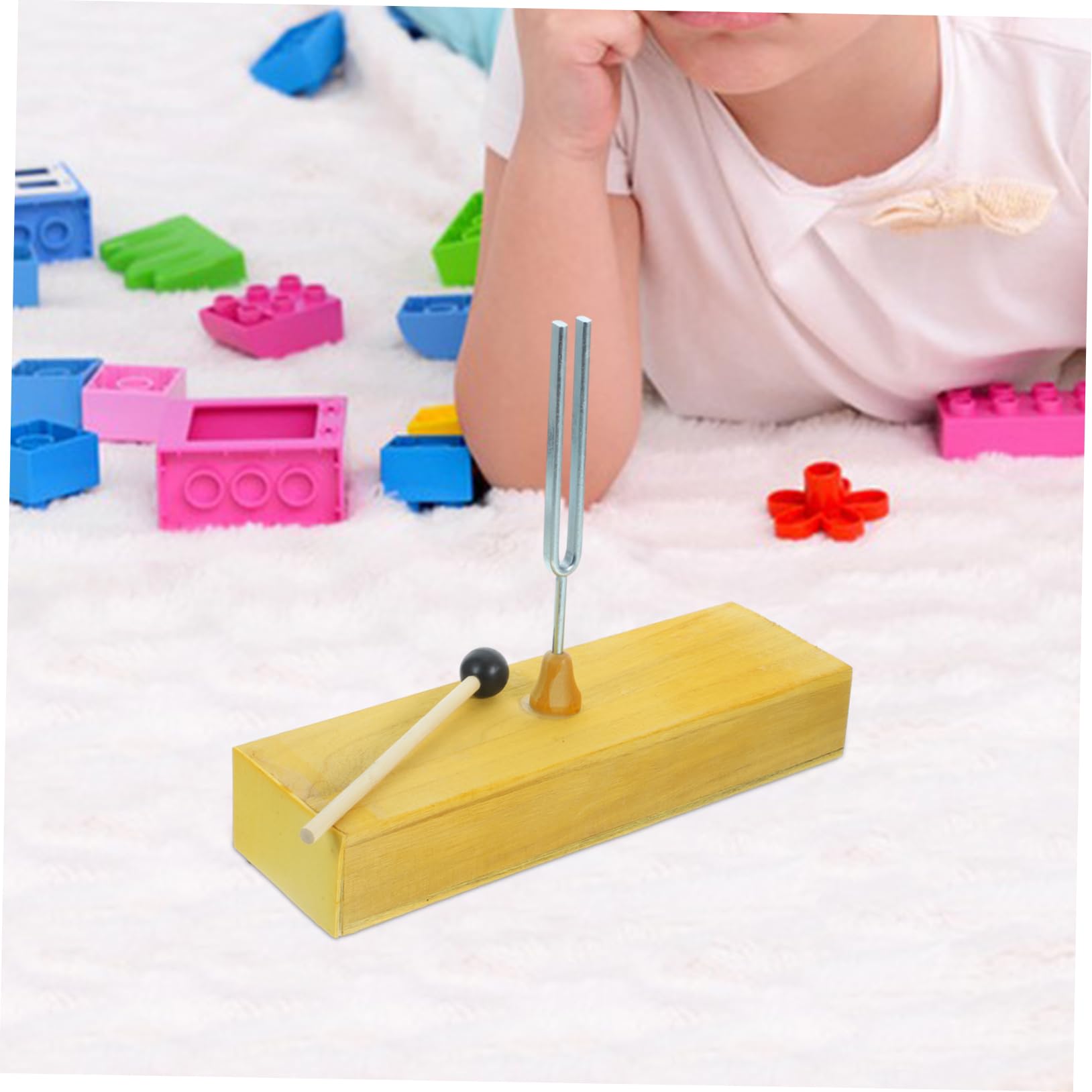 YARNOW 1Pc Tuning Fork with Wooden Resonance Box for Acoustics Vibration Testing and Teaching Educational Instrument Tuner for Sound Experimentation and Learning
