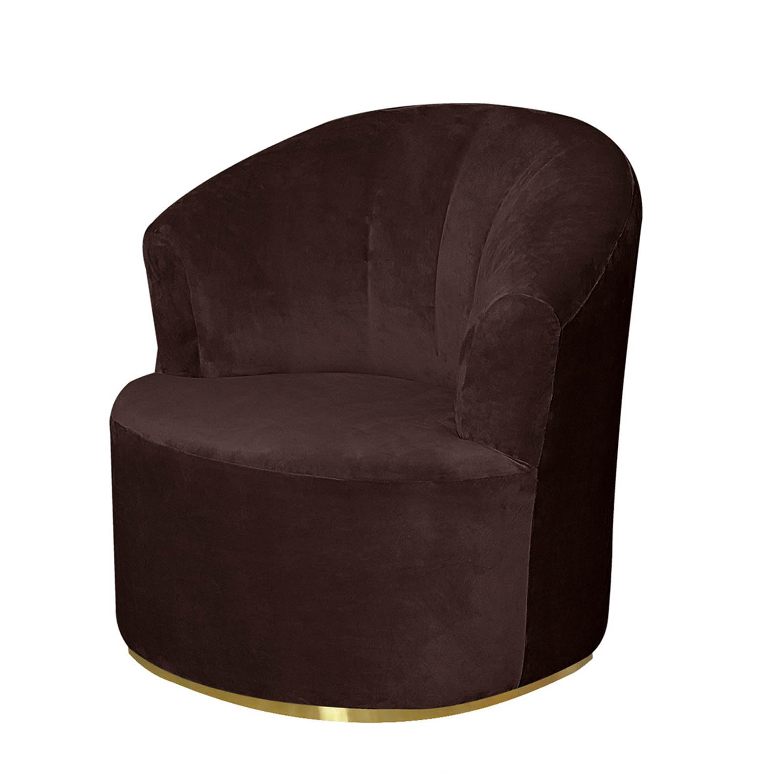 Leomix Round Club Armchair Cover, Velvet Swivel Barrel Chair slipcover, Soft Solid Swivel Accent Chair,Modern Barrel Chair Slipcover, for Living Room,B