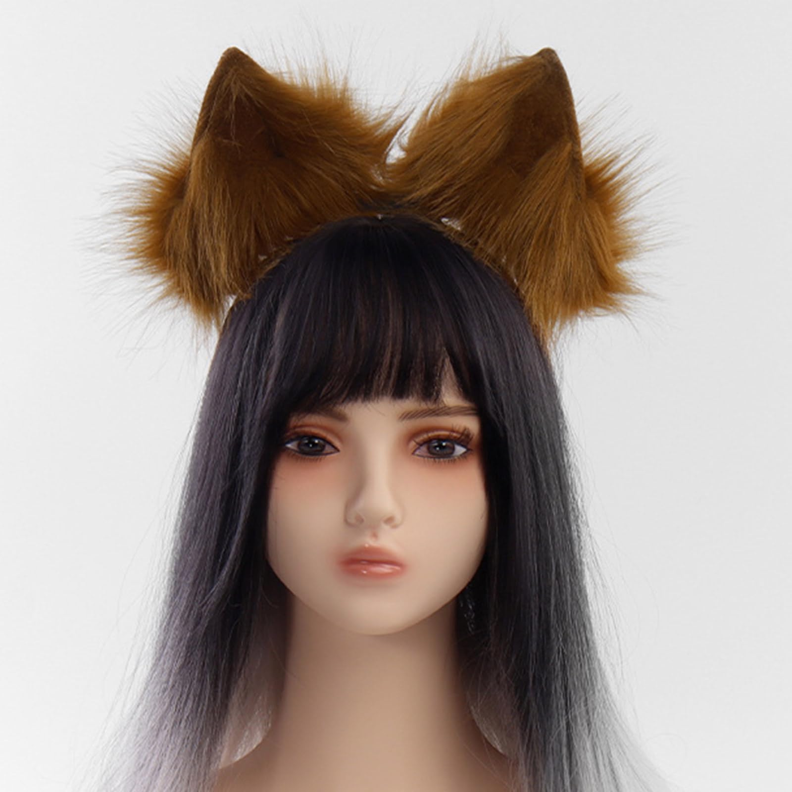 Diadema segura con orejas bajas de animales para niños, disfraz de juego de rol, fiesta de cumpleaños, orejas de peluche con motor