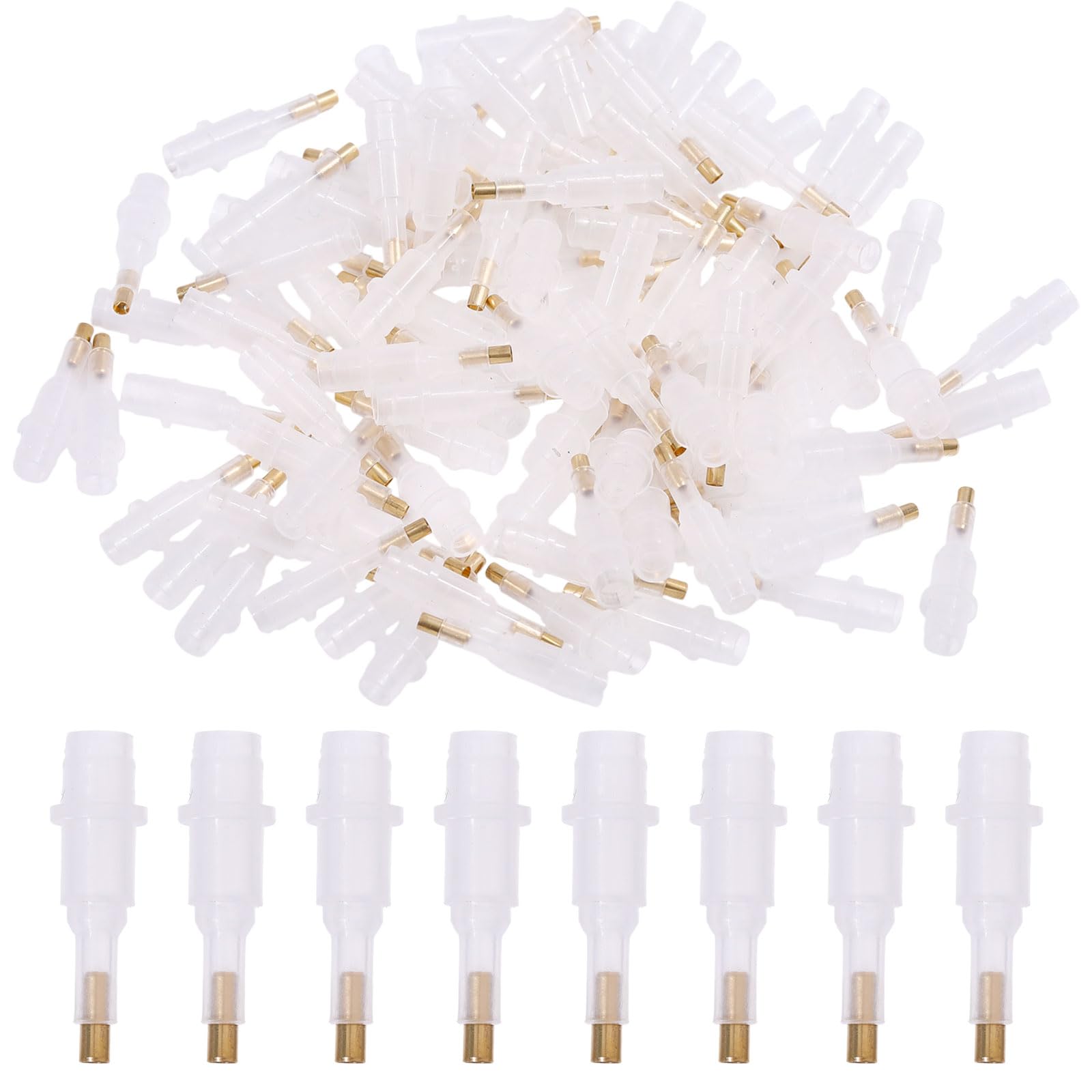 beinkmake 100 Pcs Plastic Single Placer Tip for Diamond Painting Pen, 5D Diamond Art Tool Accessories, PP Material with Copper Head, Compatible with Most Diamond Pens