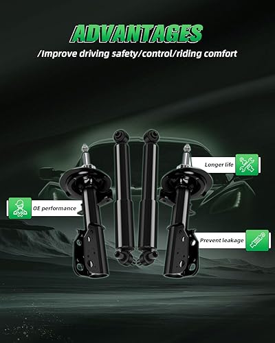 Miniatura 2 de Puntales delanteros y amortiguadores traseros, kit de conjuntos de amortiguadores SCITOO para amortiguadores automáticos 2008-2012 para Buick