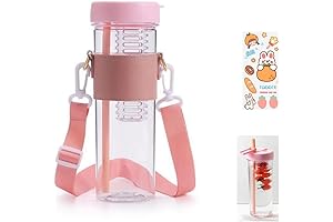 Bubbly Boba Water Bottle: 28oz Reusable Iced Coffee Cup with Infuser