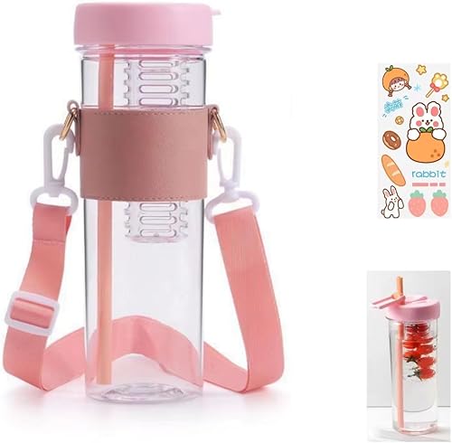 Botellas de agua de 28 onzas con popote plegable, vaso de agua de boca ancha, tazas de café helado, botella de agua con infusor de frutas, taza Boba