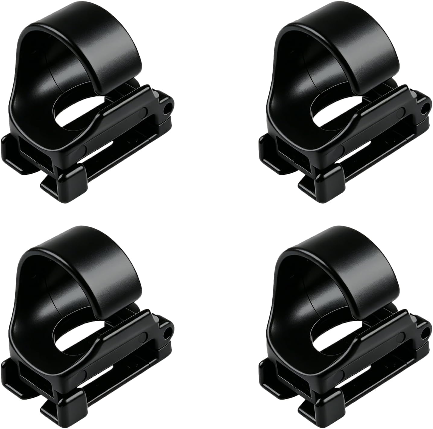 4 Pack Black Plastic Snorkel Clip Replacement for Snorkeling and Scuba Diving