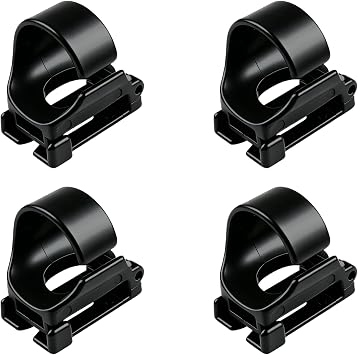 4 Pack Black Plastic Snorkel Clip Replacement for Snorkeling and Scuba Diving