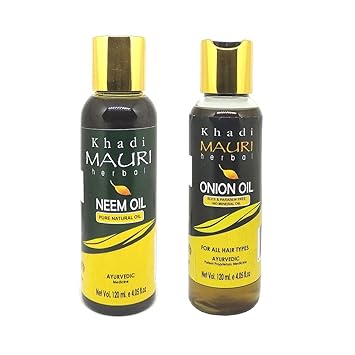 Khadi Mauri Neem & Onion Hair Oil - Pack Of 2 (240 ml)
