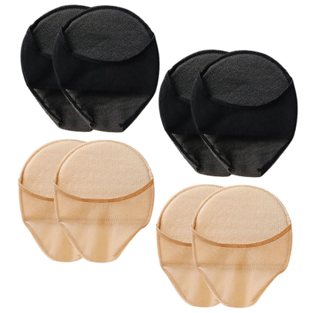 Healeved 4 Pairs Half Socks Forefoot Cushion Pads Breathable Toe Socks for Outdoor Casual Wear