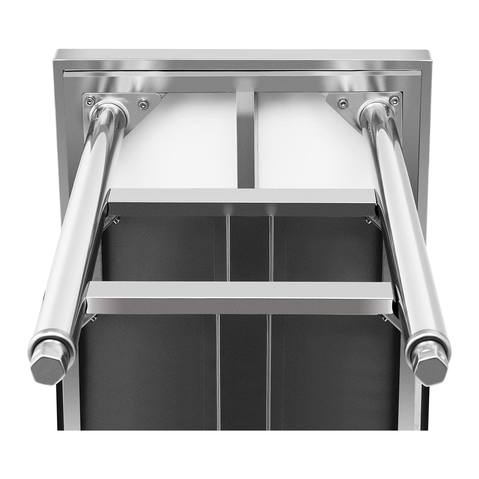 Royal Catering Mesa De Acero Inoxidable para Hostelería RCWT-180X60-3L-E (Acero Inoxidable, Capacidad de Carga: 500 kg, 60 x 180 cm)
