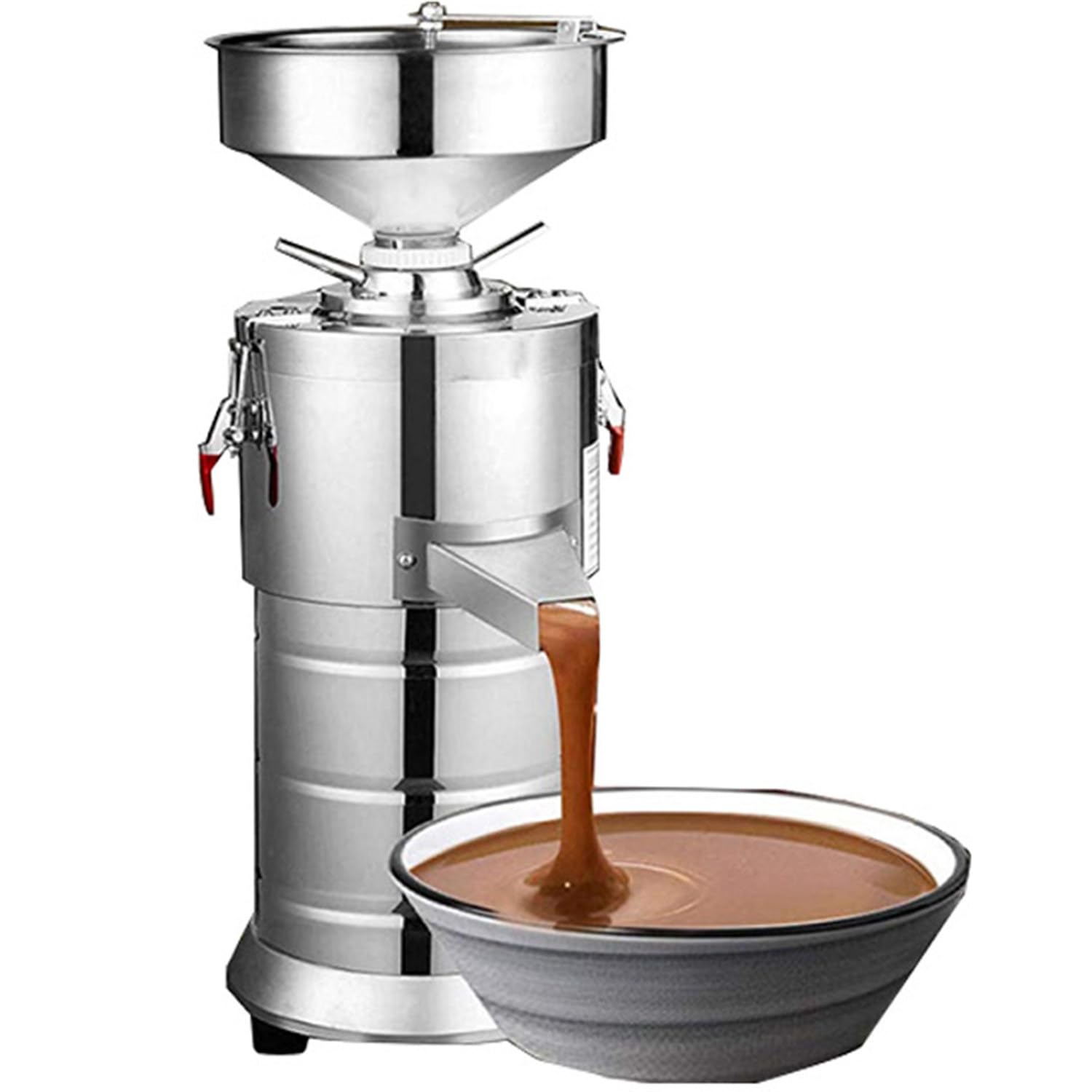 Qiang Broyeur à Beurre de Noix Électrique 1100W,Machine Multifonction Pâte de Sésame,Moulin à Grains 15 Kg/H,pour Amandes,Café,Noix,Acier Inoxydable,Facile à Nettoyer,Idéal Maison