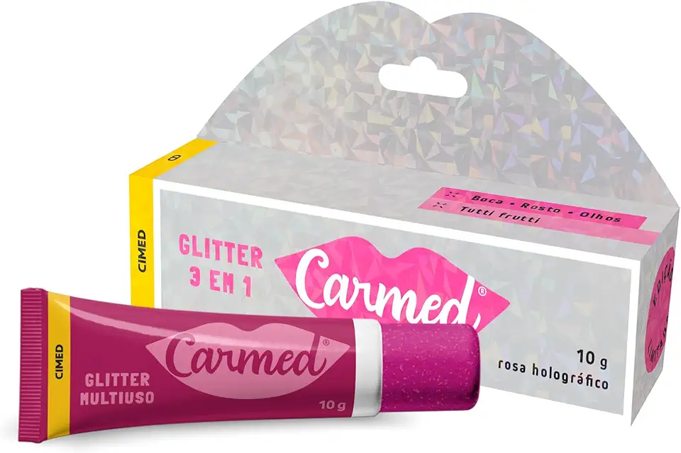 Carmed Glitter 3 em 1 com cor 10g