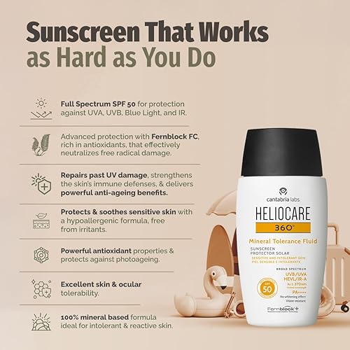 Vista 3 de Heliocare Fluido de tolerancia mineral 360 SPF 50 1.7 fl oz