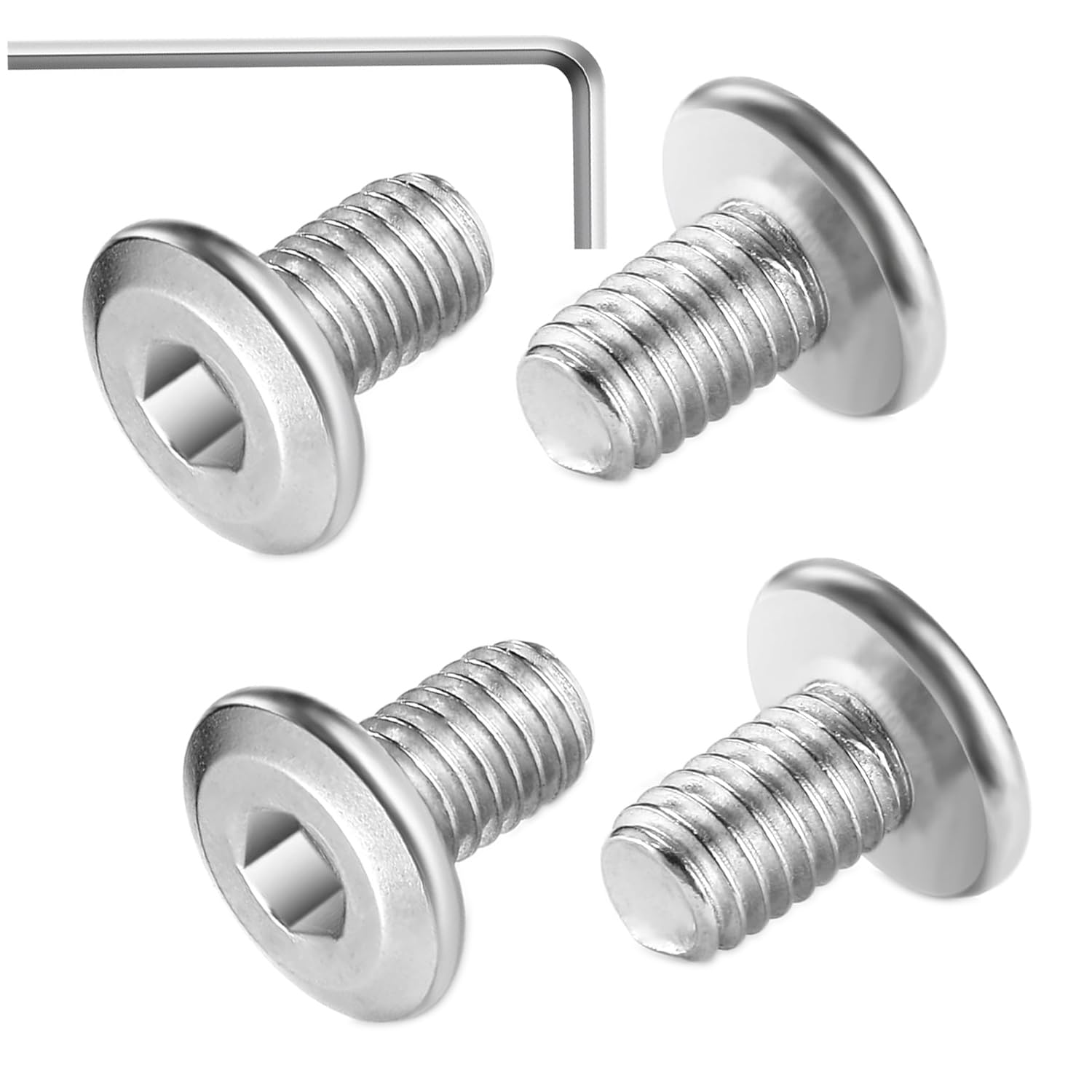 Hincell M8x20mm Hex Socket Head Cap Screws Furniture Screws Bolts,20pcs M8x1.25 Bolts,304 Stainless Steel 18-8,Crib Screws for Furniture,Binding