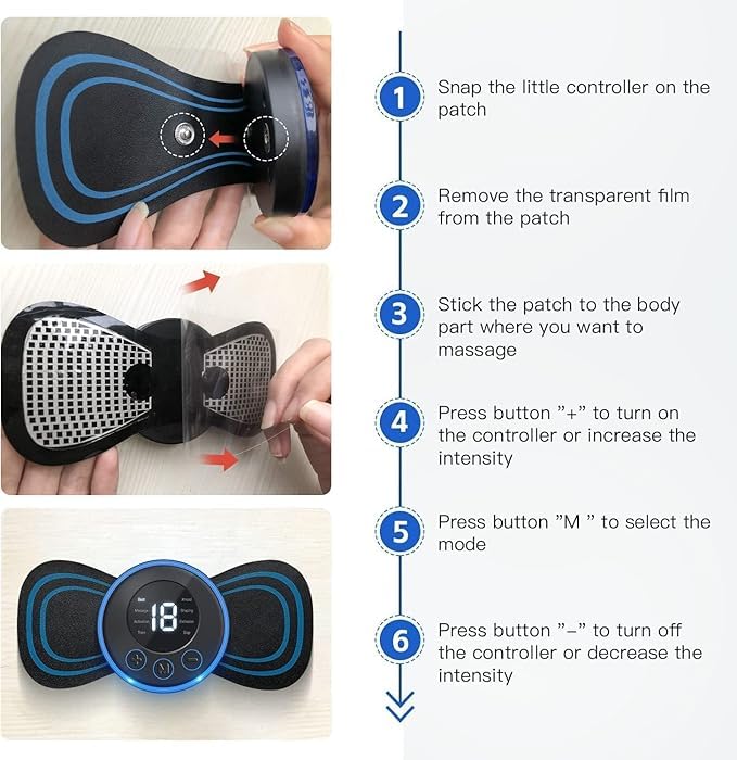 Dochiki Enterprise Mini Massage Machine Mini Massage Portable Portable Portable Full Body for Pen Relief with 8 Mode EMS Neck Cervical (Body Massage) (Vib-Mass), Multicoleer Dochiki Enterprise Mini Massage Machine Mini Massage Portable Portable Portable Full Body for Pen Relief with 8 Mode EMS Neck Cervical (Body Massage) (Vib-Mass), Multicoleer