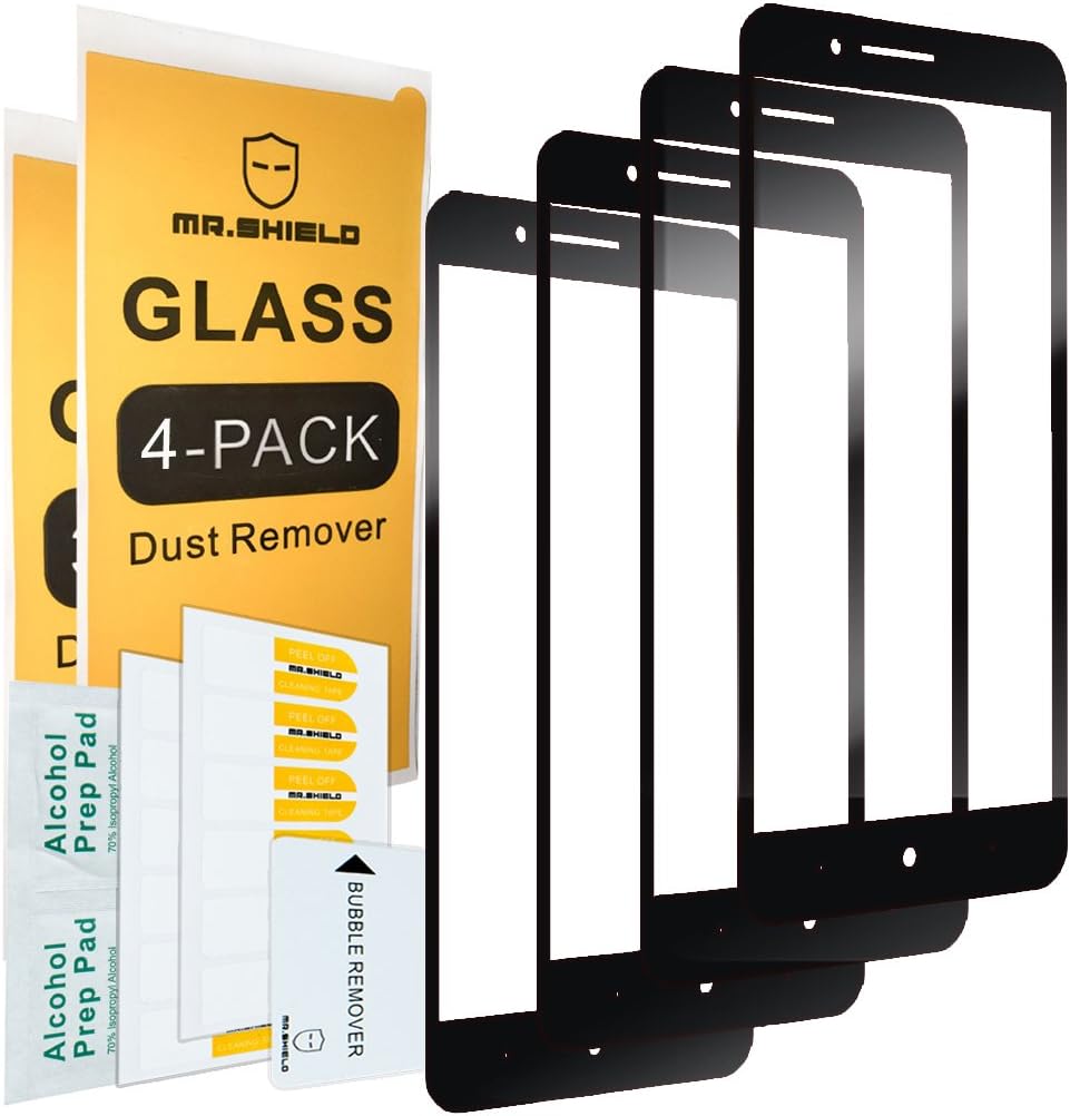 Mr.Shield [4-PACK] Designed For ZTE Blade Z Max [Full Cover] Screen Protector with Lifetime Replacement