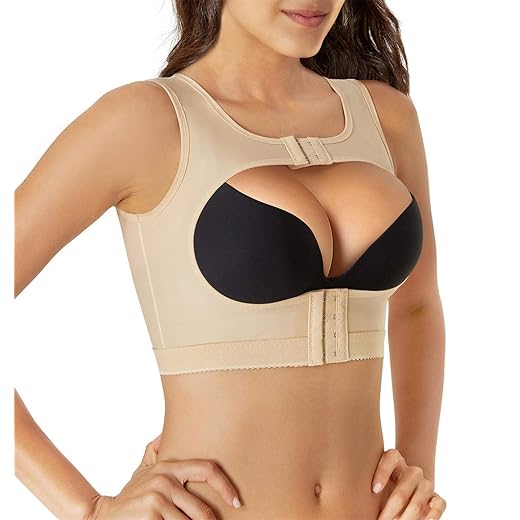 BRABIC Push Up Bra Shapewear Posture Corrector for Women Chest Support Lifter Tops Vest Shaper (Beige, M)