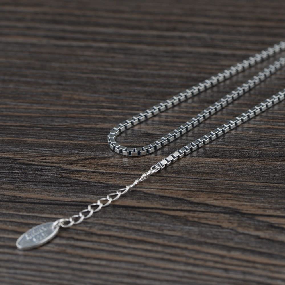 Breccaly 80Vm Vintage Long Necklace Chains 925 Sterling Silver