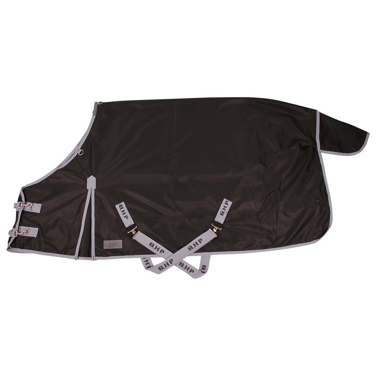 QHP Regendecke Turnout XL 600D 0g Füllung für Friesen und großrahmige Pferde schwarz (145 cm)