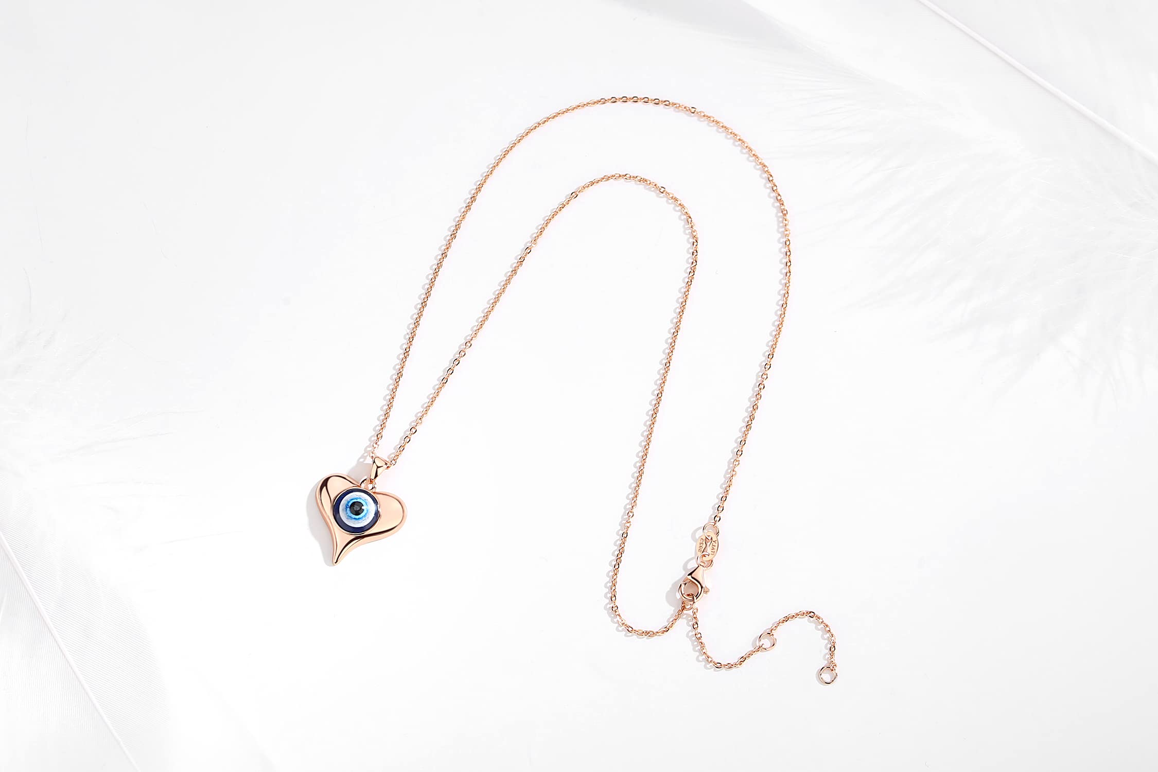 Pulseras turcas contra el Mal de Ojo, Collar de Plata de Ley 925 con Esmalte Azul y Mal de Ojo para Mujer y Hombre, Regalos de joyería