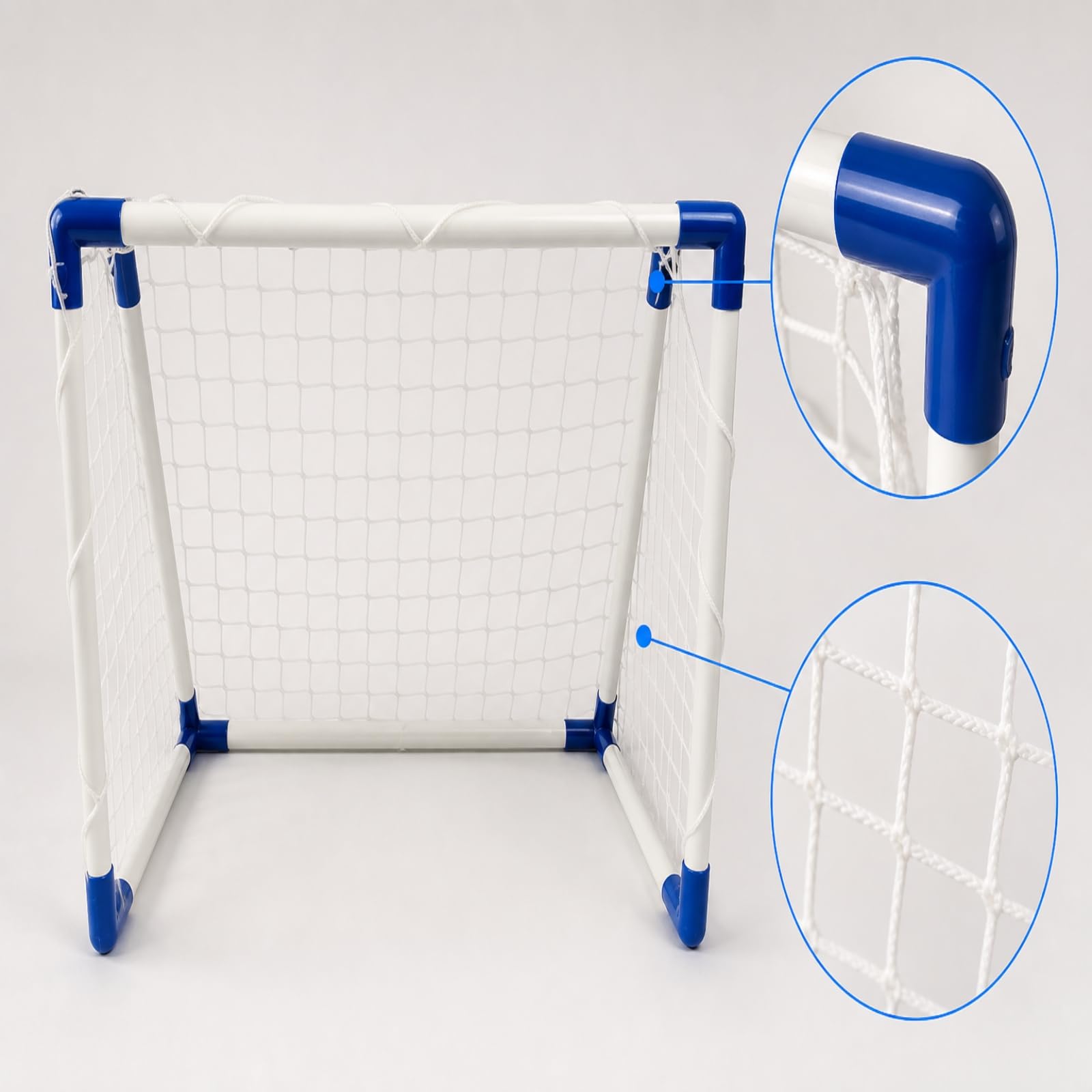 Porta da Gioco PVC Portatile con Calcio Rete Leggera Attrezzatura Sportiva per Bambini, Ragazzi, Allenamento, Spiaggia