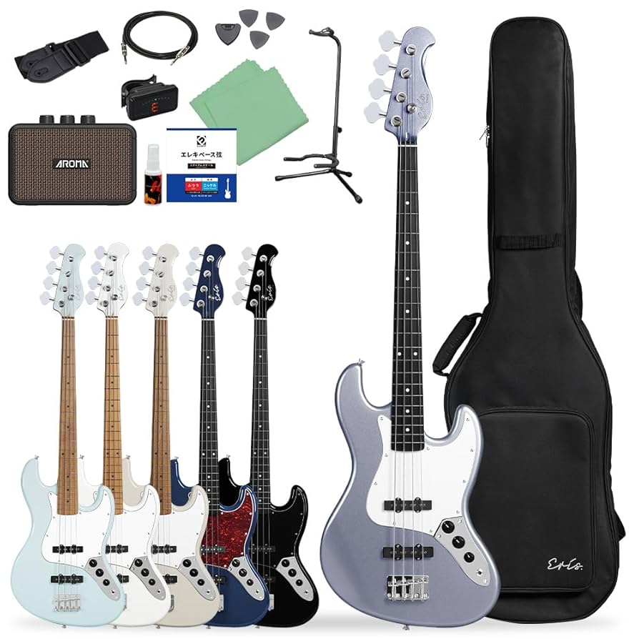 エレキベースセット ブルー ギターケース付き エレキベースセット ブルー ギターケース付き 【楽天市場